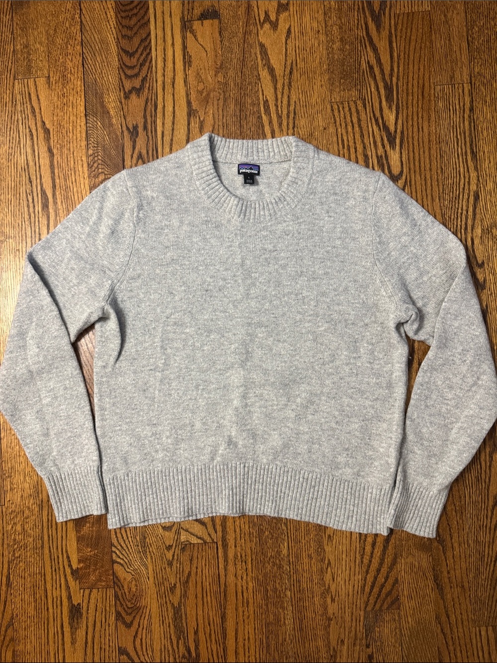 Patagonia Recycled Wool Blend Crewneck Sweater Gray Size Large